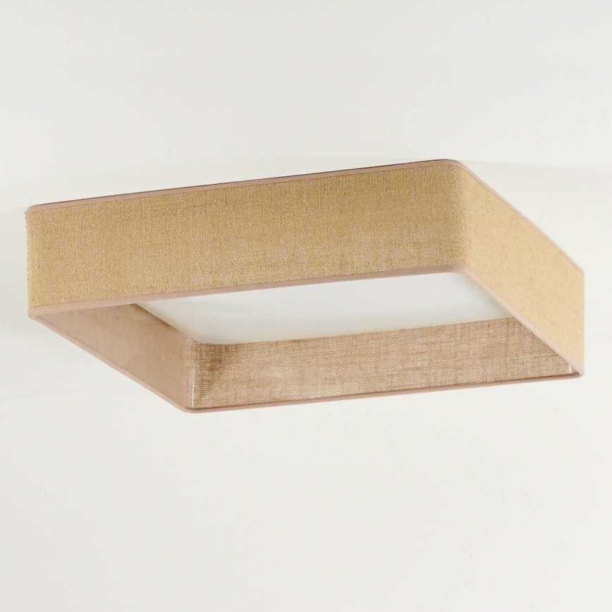 Brilagi - Candeeiro de tecto LED VELVET SQUARE LED/24W/230V 43x43 cm castanho