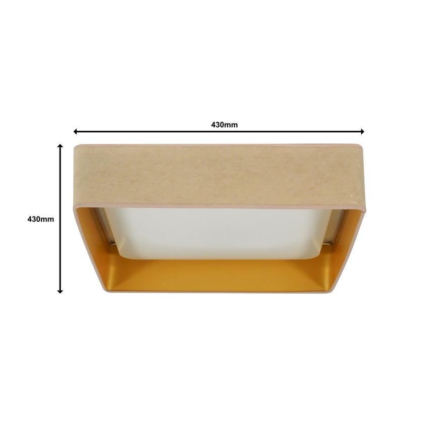 Brilagi - Plafon LED VELVET SQUARE LED/24W/230V 43x43 cm bege