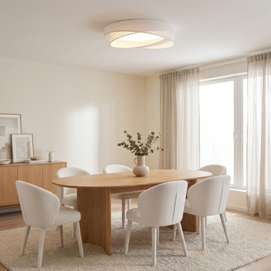 BRILAGI - Candeeiro de tecto LED VELVET TWIST LED/24W/230V 4000K diâmetro 55 cm branco