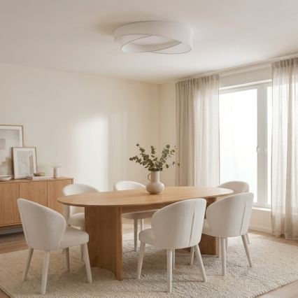 BRILAGI - Candeeiro de tecto LED VELVET TWIST LED/24W/230V 4000K diâmetro 55 cm branco