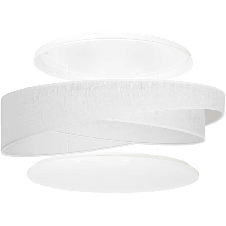 BRILAGI - Candeeiro de tecto LED VELVET TWIST LED/24W/230V 4000K diâmetro 55 cm branco