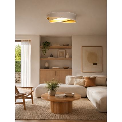 BRILAGI - Candeeiro de tecto VELVET TWIST LED/24W/230V 4000K Ø 55 cm branco/dourado