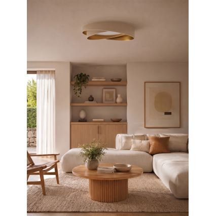 BRILAGI - Candeeiro de tecto VELVET TWIST LED/24W/230V 4000K Ø 55 cm branco/dourado