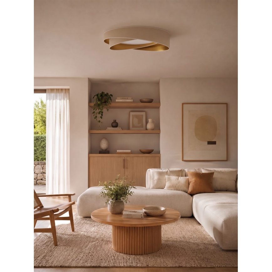 BRILAGI - Candeeiro de tecto VELVET TWIST LED/24W/230V 4000K Ø 55 cm branco/dourado