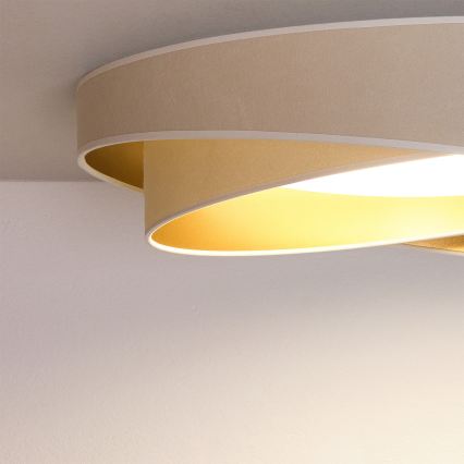 BRILAGI - Candeeiro de tecto VELVET TWIST LED/24W/230V 4000K Ø 55 cm branco/dourado