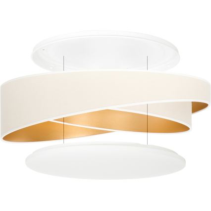 BRILAGI - Candeeiro de tecto VELVET TWIST LED/24W/230V 4000K Ø 55 cm branco/dourado