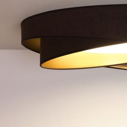 BRILAGI - Candeeiro de tecto LED VELVET TWIST LED/24W/230V 4000K Ø 55 cm castanho/dourado