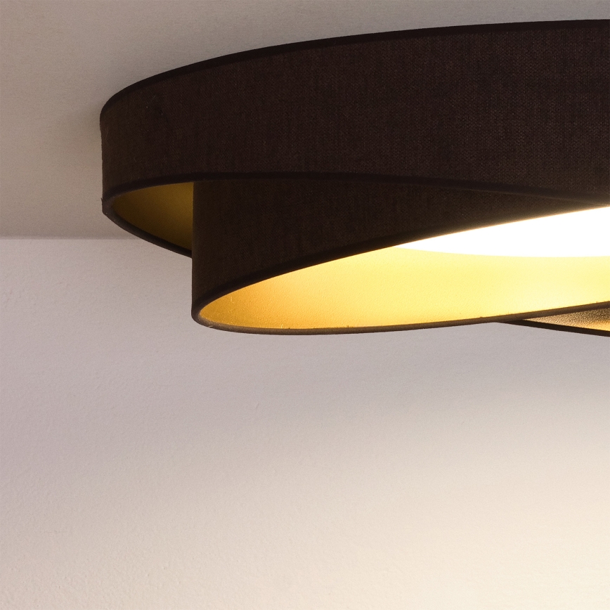 BRILAGI - Candeeiro de tecto LED VELVET TWIST LED/24W/230V 4000K Ø 55 cm castanho/dourado