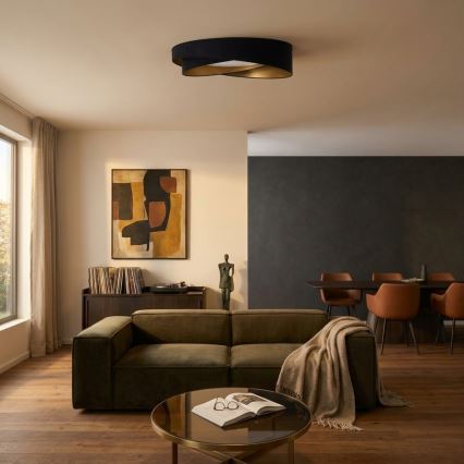 BRILAGI - Luminária de teto LED VELVET TWIST LED/24W/230V 4000K Ø 55 cm preto/dourado