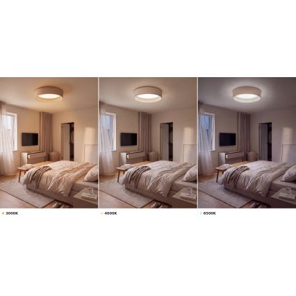 Brilagi - Candeeiro de tecto LED VELVET VARI LED/24W/230V 3000/4000/6500K Ø 45 cm bege