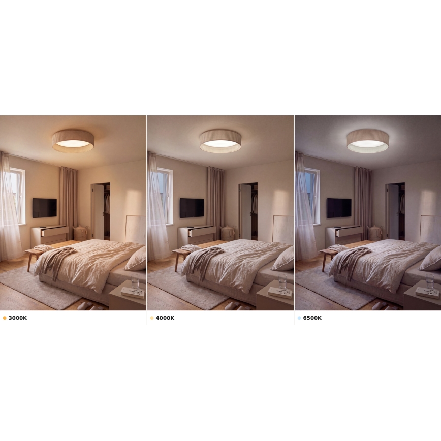 Brilagi - Candeeiro de tecto LED VELVET VARI LED/24W/230V 3000/4000/6500K Ø 45 cm bege