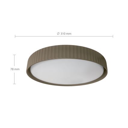 Brilagi - Candeeiro de Tecto LUCIA LED/24W/230V Ø 31 cm taupe