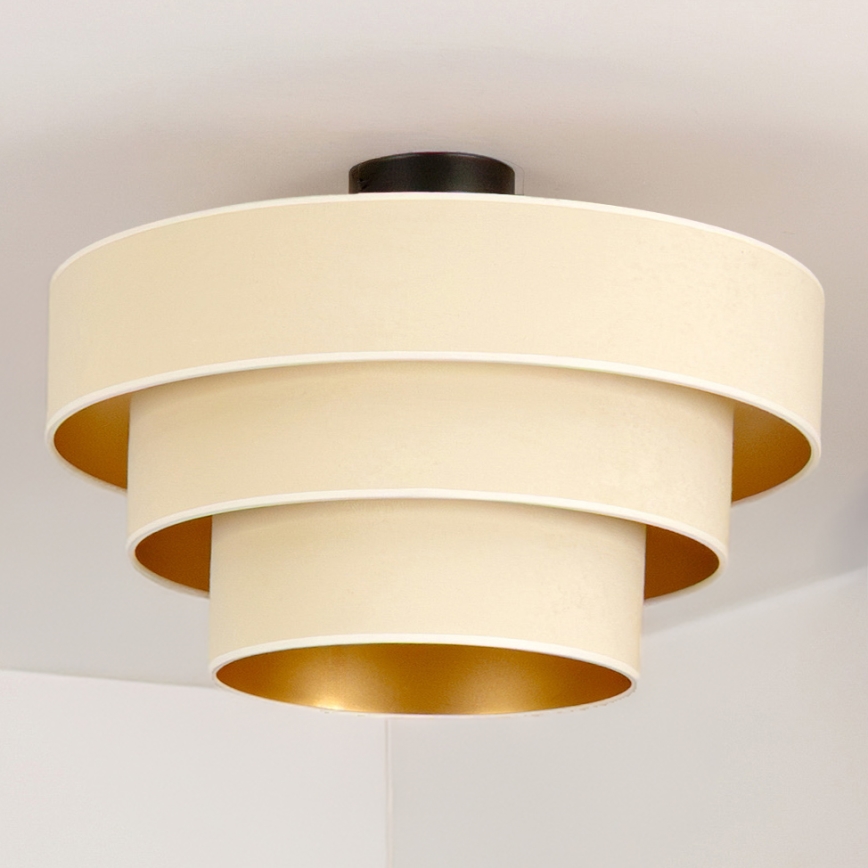 Brilagi - Candeeiro de tecto LUNETA 1xE27/60W/230V Ø 40 cm creme/dourado