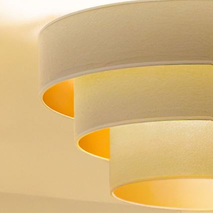 Brilagi - Candeeiro de tecto LUNETA 1xE27/60W/230V Ø 40 cm creme/dourado