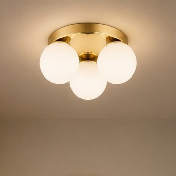 Brilagi - Candeeiro de tecto MILO 3xE27/60W/230V Ø 35 cm dourado