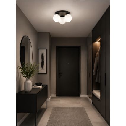 Brilagi - Candeeiro de tecto MILO 3xE27/60W/230V Ø 35 cm preto