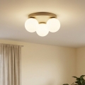 Brilagi - Candeeiro de tecto MILO ECRU 3xE27/60W/230V Ø 35 cm bege/dourado