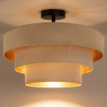 Brilagi - Candeeiro de tecto montado à superfície LUNETA 1xE27/60W/230V diâmetro 40 cm bege/dourado