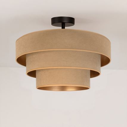 Brilagi - Candeeiro de tecto montado à superfície LUNETA 1xE27/60W/230V diâmetro 40 cm bege/dourado