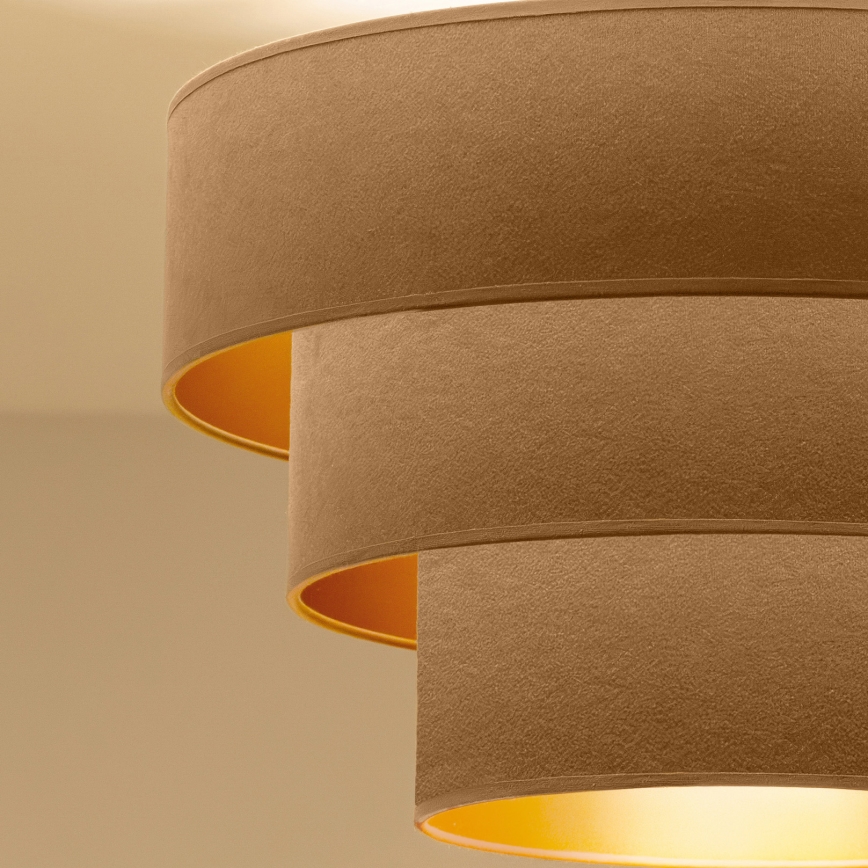 Brilagi - Candeeiro de tecto montado à superfície LUNETA 1xE27/60W/230V diâmetro 40 cm bege/dourado