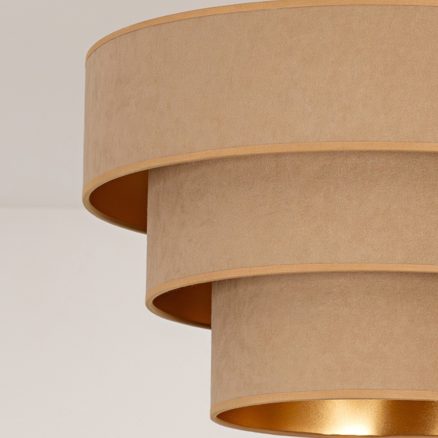 Brilagi - Candeeiro de tecto montado à superfície LUNETA 1xE27/60W/230V diâmetro 40 cm bege/dourado