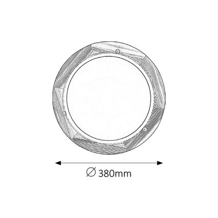 Brilagi - Candeeiro de tecto ORBIS 2xE27/60W/230V Ø 38 cm em pinho