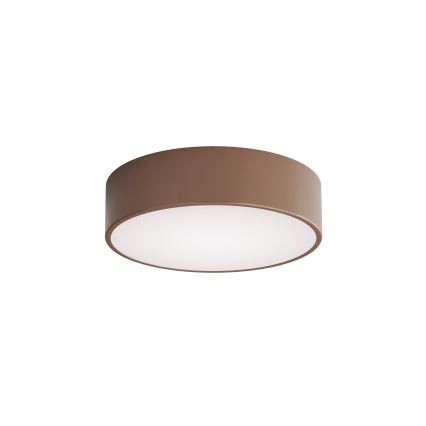 Brilagi - Luminária de teto para casa de banho com sensor de movimento e sensor crepuscular CLARE 2xE27/24W/230V diâmetro 30 cm castanha IP54