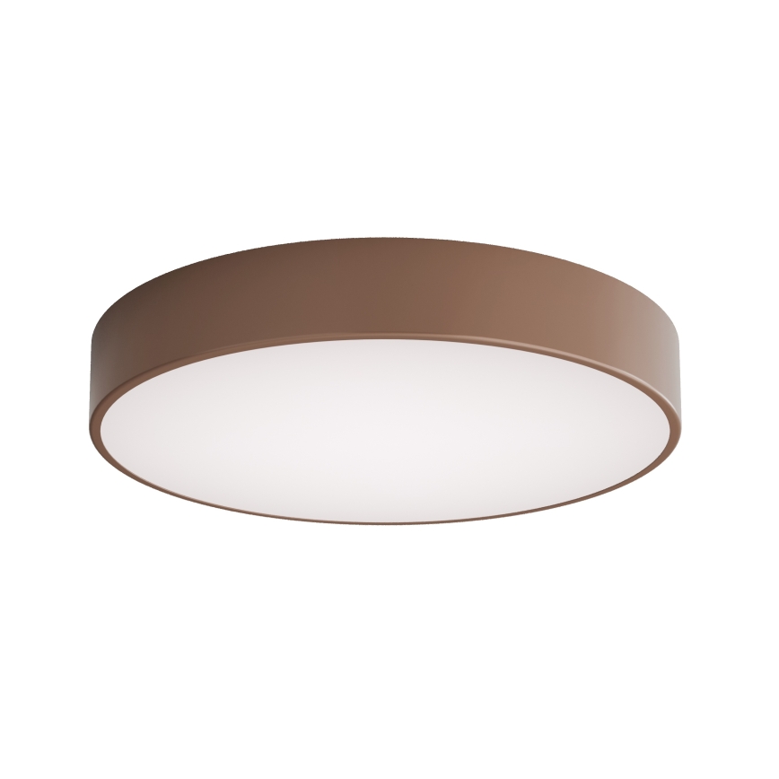Brilagi - Luminária de teto para casa de banho com sensor de movimento e sensor crepuscular CLARE 4xE27/24W/230V Ø 50 cm castanha IP54
