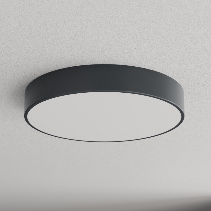 Brilagi - Luminária de teto para casa de banho CLARE com sensor de movimento e de crepúsculo, 4xE27/24W/230V, Ø 50 cm, antracite, IP54