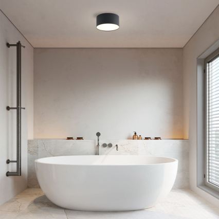 Brilagi - Candeeiro de tecto LED para casa de banho FORIS LED/14W/230V Ø 12 cm preto IP44