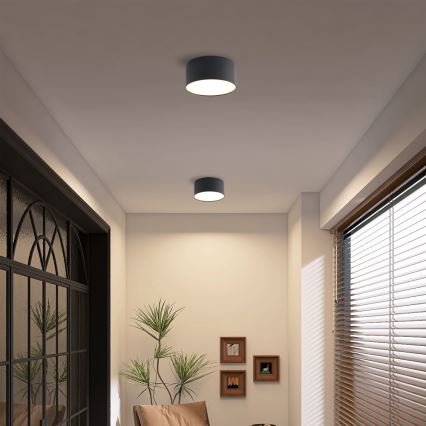 Brilagi - Candeeiro de tecto LED para casa de banho FORIS LED/14W/230V Ø 12 cm preto IP44