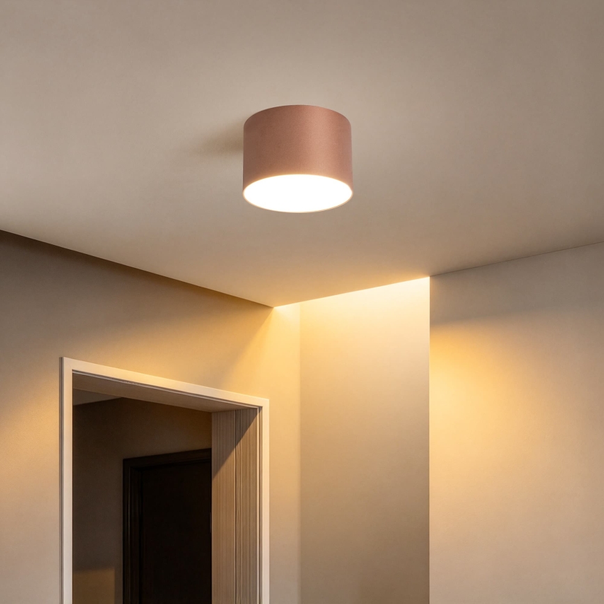BRILAGI - Candeeiro de tecto para casa de banho FORIS LED/9W/230V Ø 9 cm bronze IP44 CRI 90