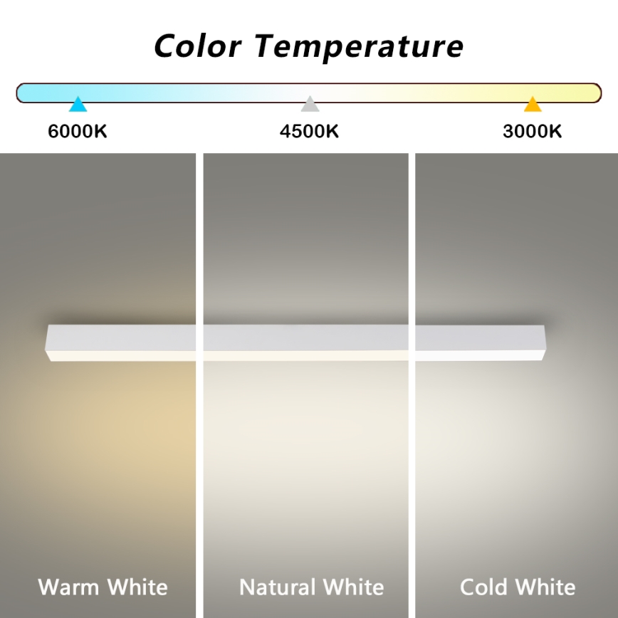 Brilagi - Candeeiro de teto LED para casa de banho SLEEKLINE LED/40W/230V 3000/4500/6000K branco IP44