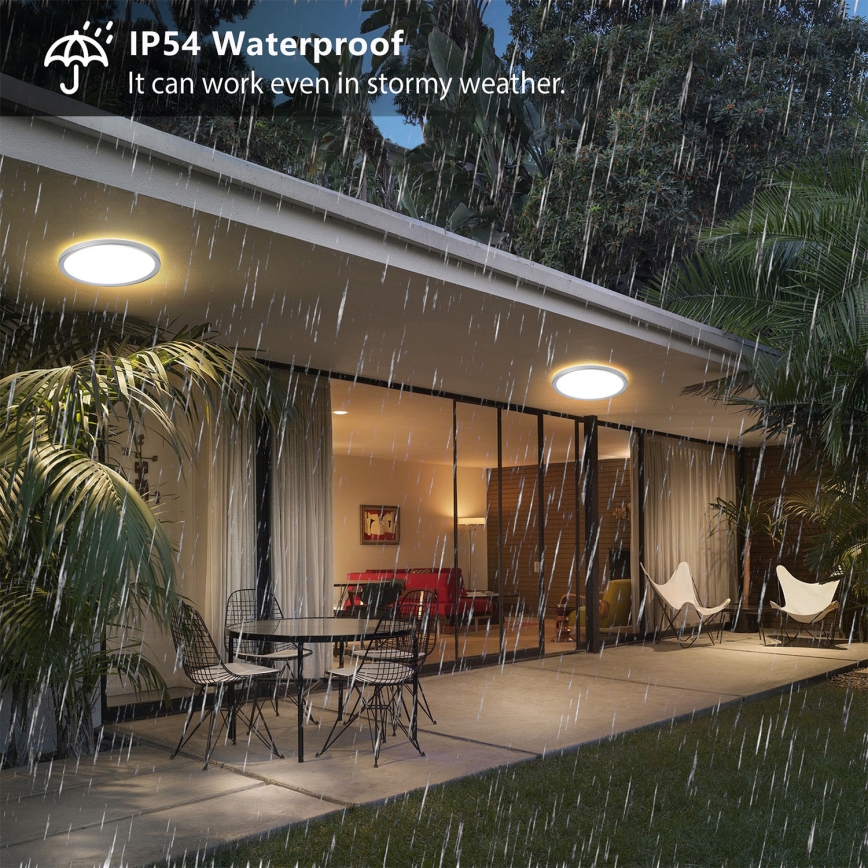 Brilagi - Candeeiro de tecto LED para casa de banho ULTRA SLIM LED/12W/230V Ø 22,5 cm prateado IP54