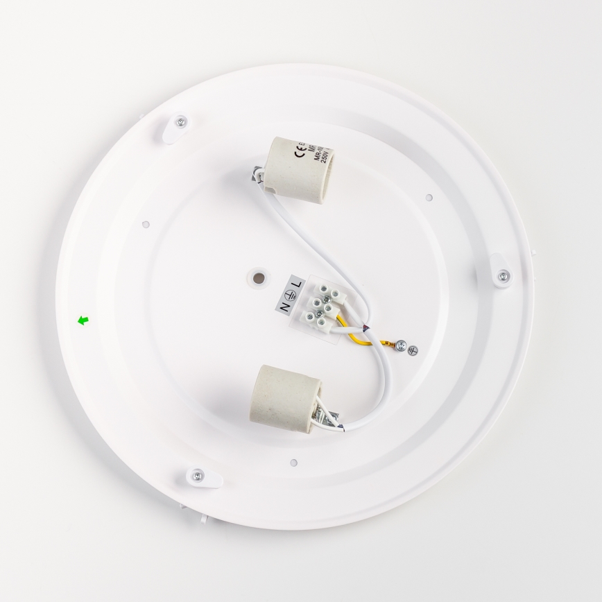 Brilagi - Candeeiro de tecto para casa de banho POOL 2xE27/15W/230V Ø 30 cm IP54 branco