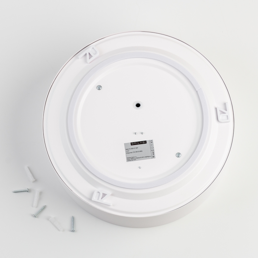 Brilagi - Candeeiro de tecto para casa de banho POOL 2xE27/15W/230V Ø 30 cm IP54 branco