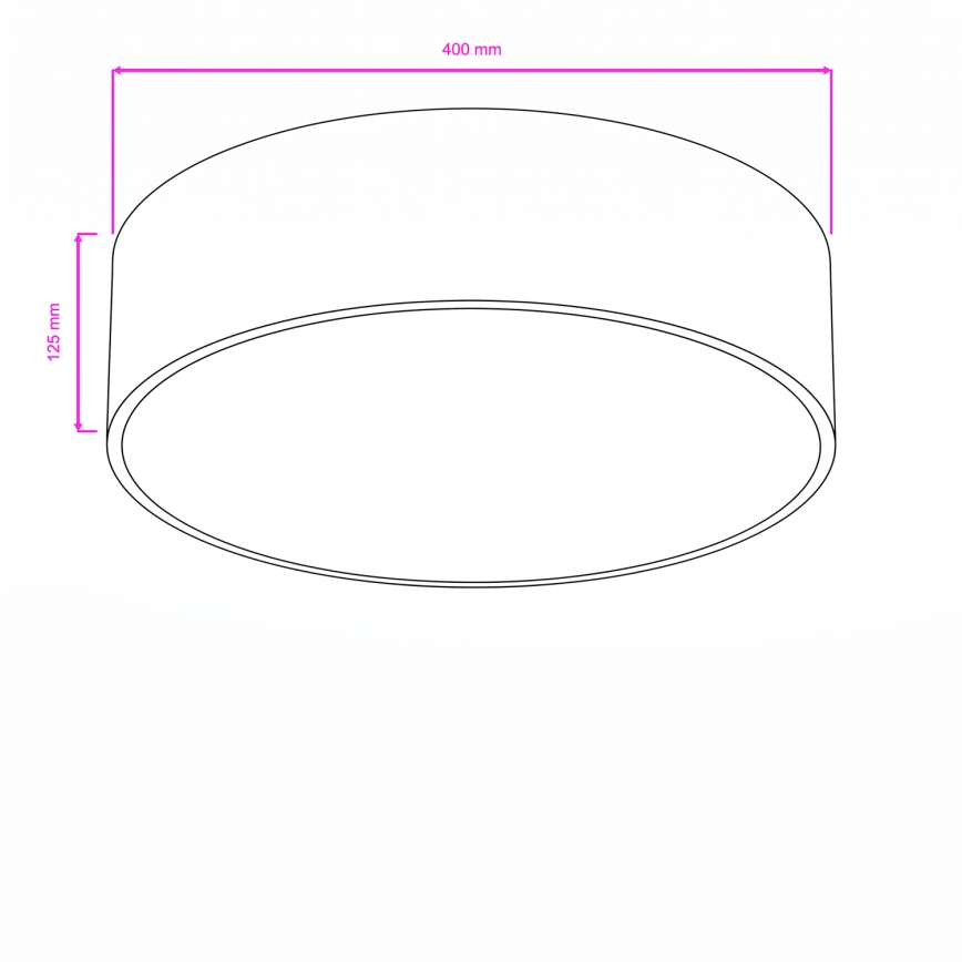 Brilagi - Candeeiro de tecto para casa de banho POOL 3xE27/15W/230V Ø 40 cm IP54 branco