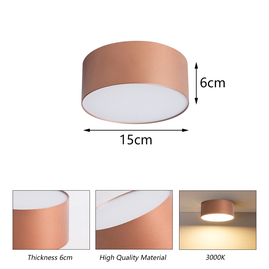 BRILAGI - Candeeiro de tecto para exterior FORIS LED/20W/230V Ø 15 cm bronze IP44