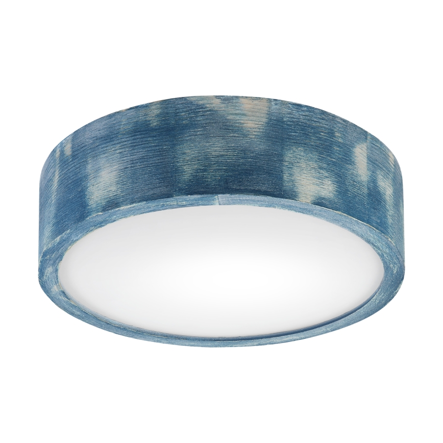 Brilagi - Candeeiro de tecto PINO, 1xE27/15W/230V, acabamento pinho/azul, diâmetro 27,5 cm