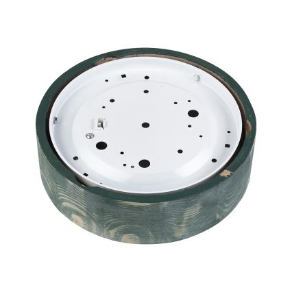 Brilagi - Candeeiro de tecto PINO 1xE27/15W/230V pinho/verde, diâmetro 27,5 cm