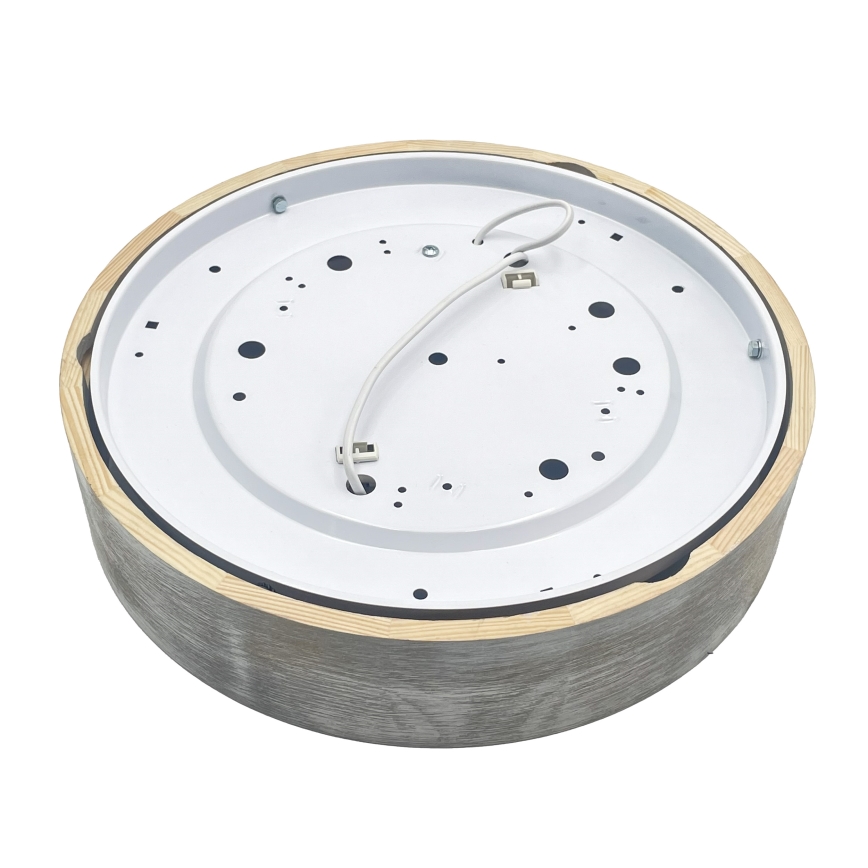 Brilagi - Candeeiro de tecto PINO 2xE27/15W/230V pinho/prateado diâmetro 37,5 cm