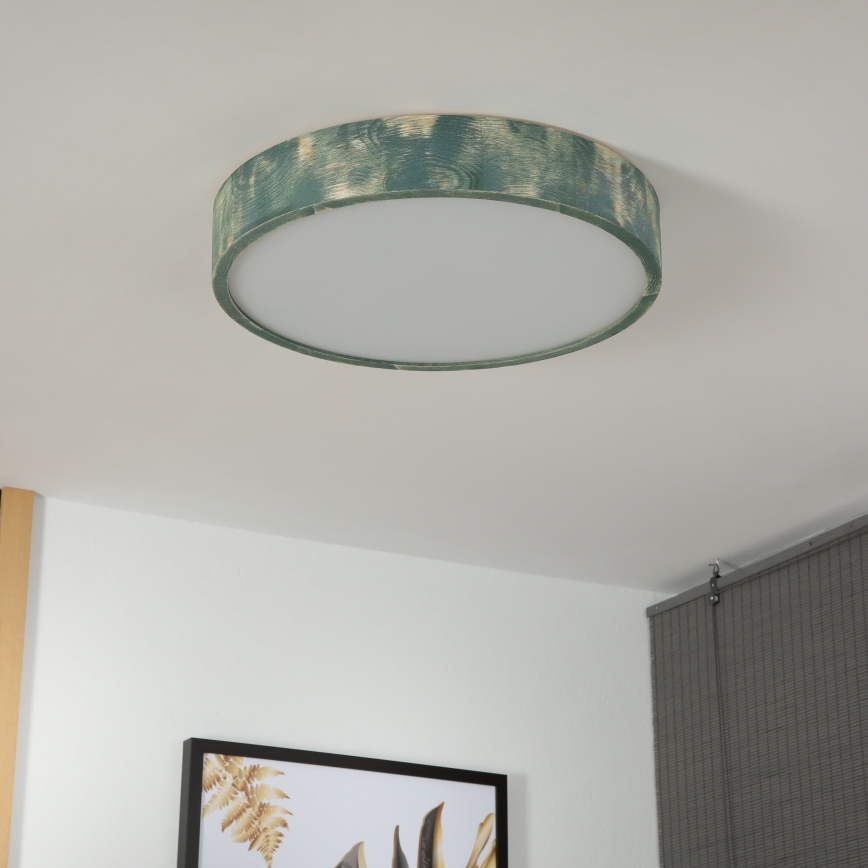 Brilagi - Candeeiro de tecto PINO 3xE27/15W/230V pinho/verde Ø 47,5 cm