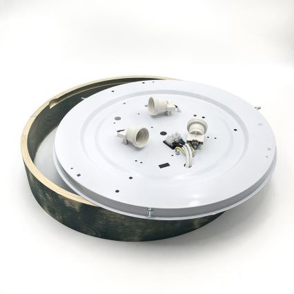 Brilagi - Candeeiro de tecto PINO 3xE27/15W/230V pinho/verde Ø 47,5 cm