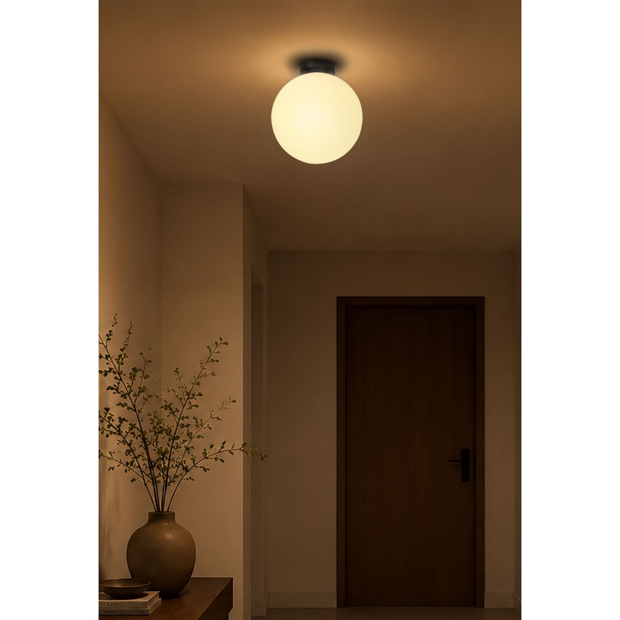 BRILAGI - Candeeiro de tecto POLOS 1xE27/40W/230V Ø 30 cm preto