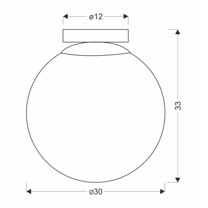 BRILAGI - Candeeiro de tecto POLOS 1xE27/40W/230V Ø 30 cm preto
