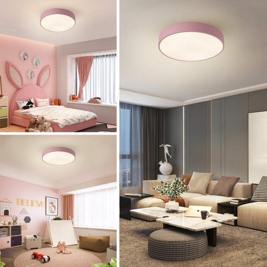 Brilagi - Luminária de teto LED POOL LED/48W/230V 3000/4000/6000K Ø 40 cm rosa