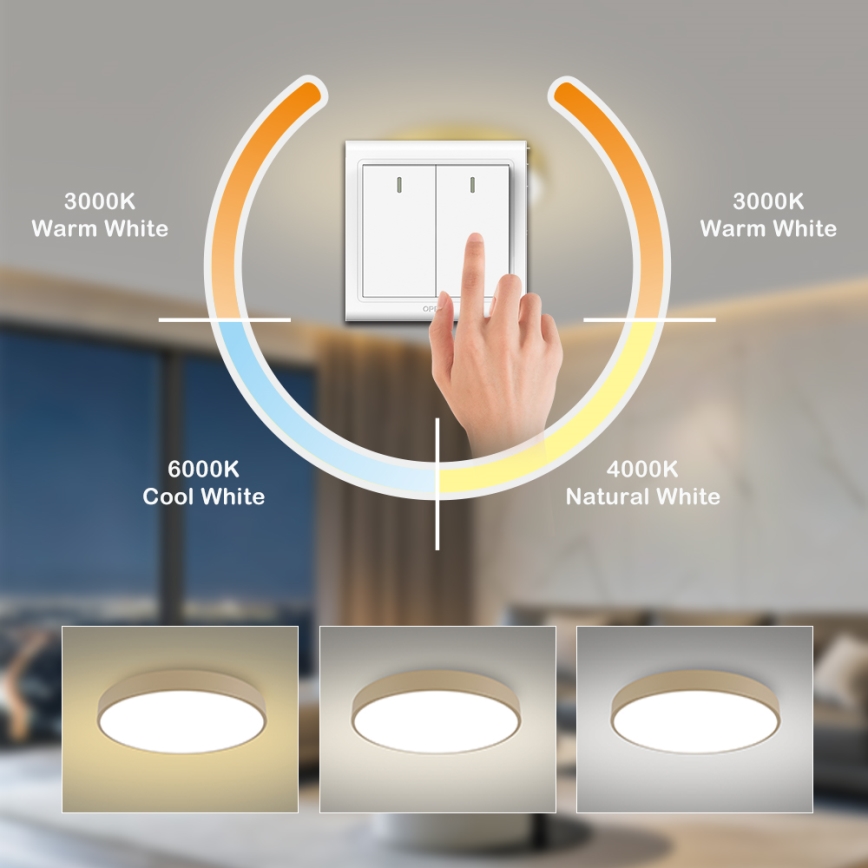 Brilagi - Candeeiro de teto POOL LED/60W/230V 3000/4500/6000K diâmetro 60 cm bege