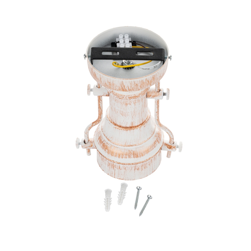 Brilagi - Candeeiro de tecto PYRONIC 1xE27/40W/230V Ø 32 cm creme/pátina