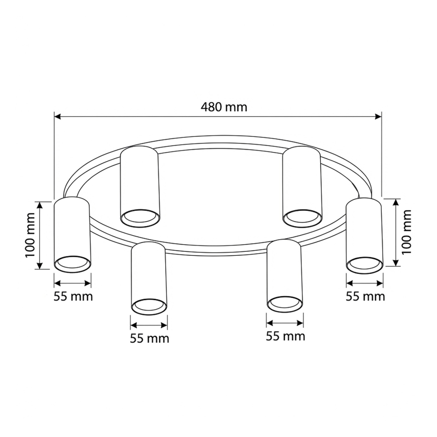 Brilagi - Candeeiro de tecto SELE 6xGU10/30W/230V bege