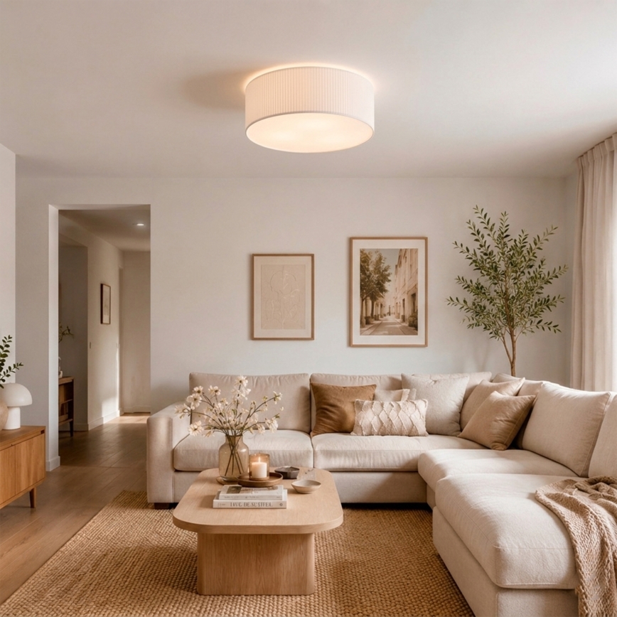 Brilagi - Candeeiro de tecto SIRIJA MODERN 2xE27/60W/230V Ø 35 cm branco